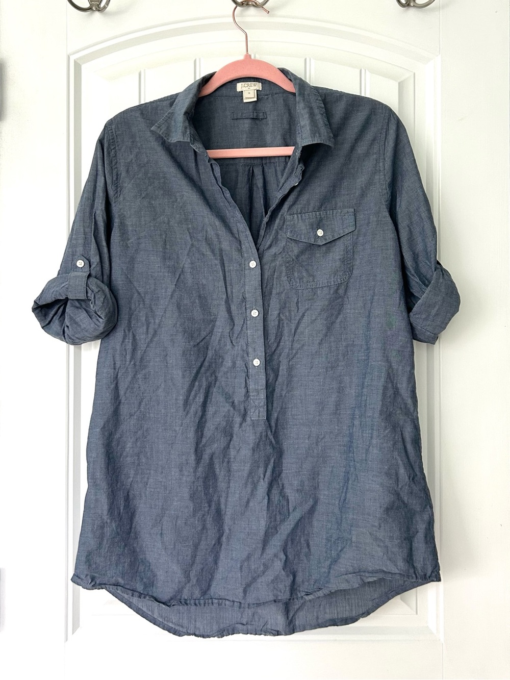 J. Crew Chambray Blouse